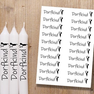 DORFKIND  Kerzentattoo, Tattoofolie, Kerzensticker, Wasserschiebefolie