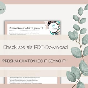 Preiskalkulation leicht gemacht - Download Checkliste