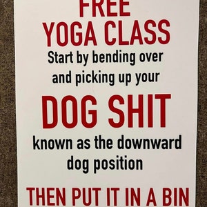 Dog sign poo