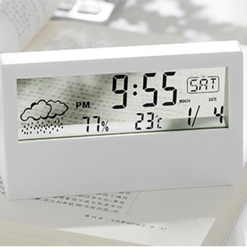 Bathroom Clock Nordic Transparent Desk Digital Alarm Clock Etsy