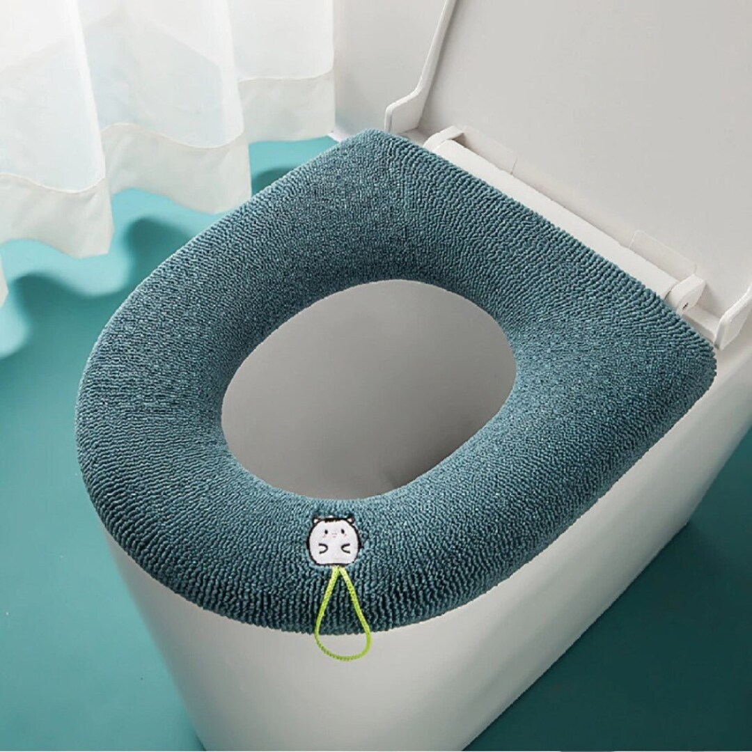 Toilet Seat Cover Fluffy Toilet Cushion Washable Warm and Etsy