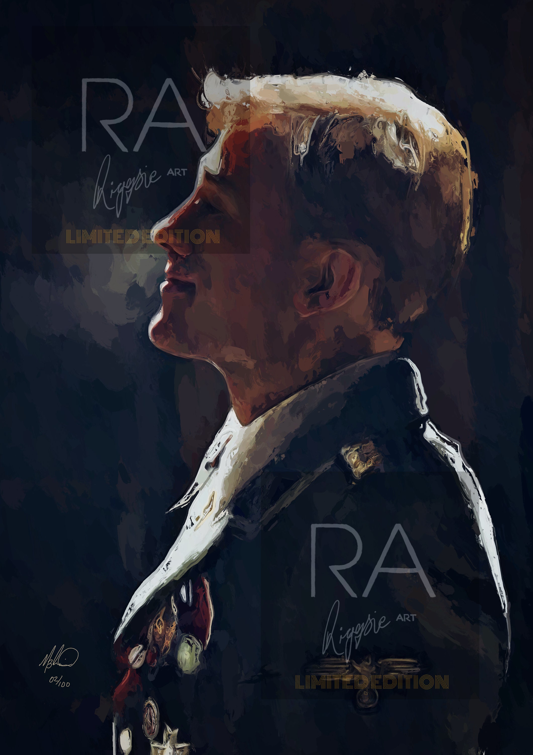 Inglourious Basterds Limited Edition Wall Art Print, Hand Drawn, Colonel Hans Landa, Film Art