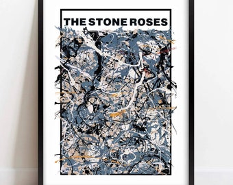 The Stone Roses Wall Art Print, Ian Brown John Squire Mani Reni