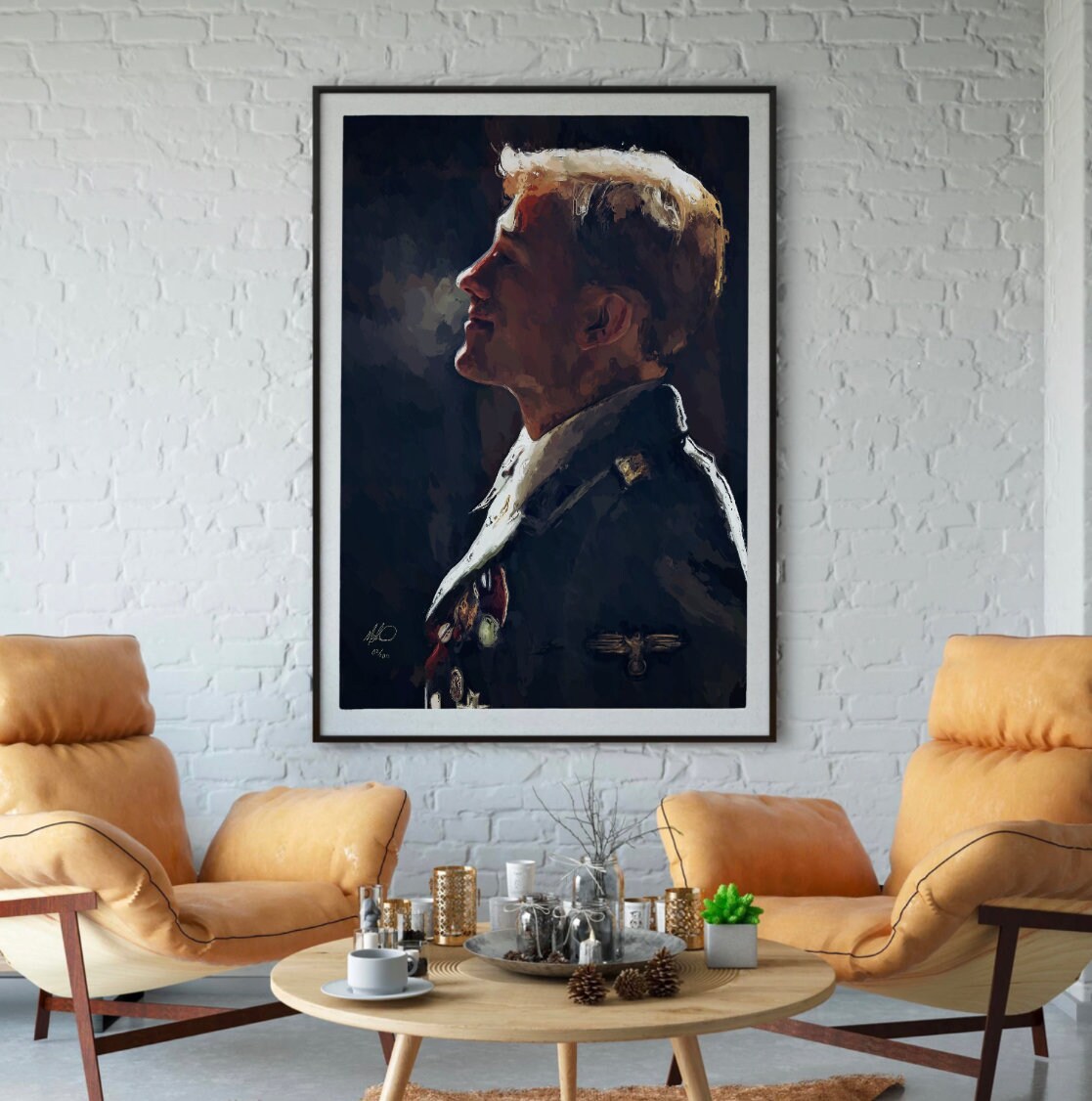 Inglourious Basterds Limited Edition Wall Art Print, Hand Drawn, Colonel Hans Landa, Film Art
