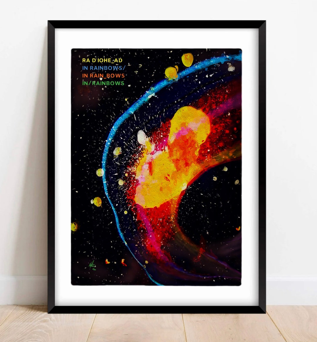 Radiohead in Rainbows Album Art, Limited Edition 100 Prints, Canvas Poster, Iconic Music Art