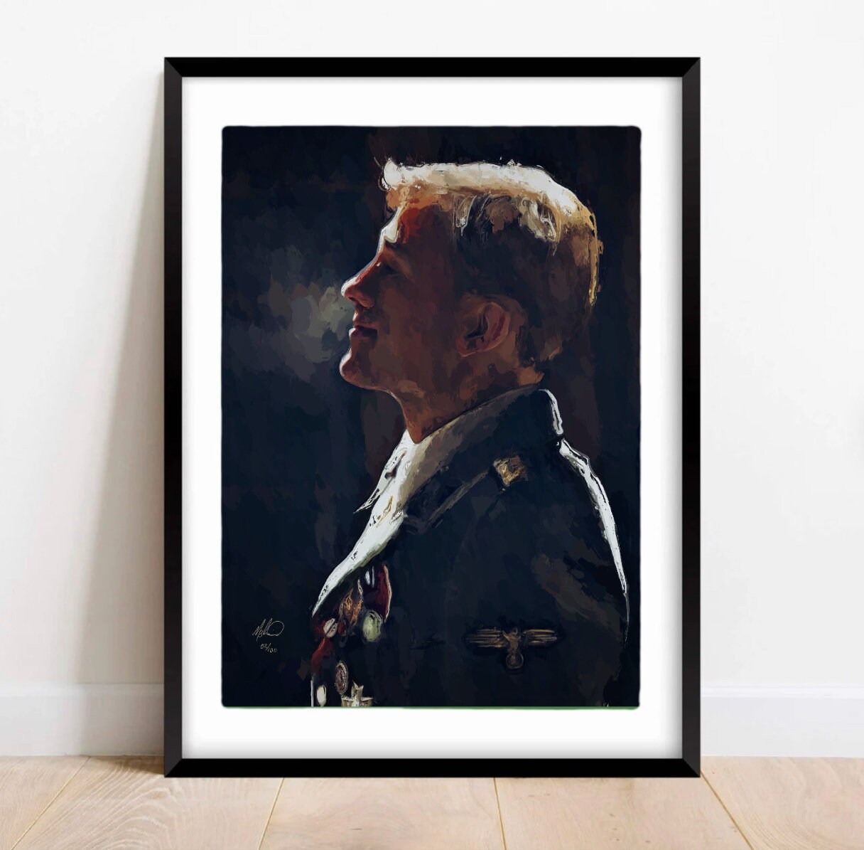Inglourious Basterds Limited Edition Wall Art Print, Hand Drawn, Colonel Hans Landa, Film Art