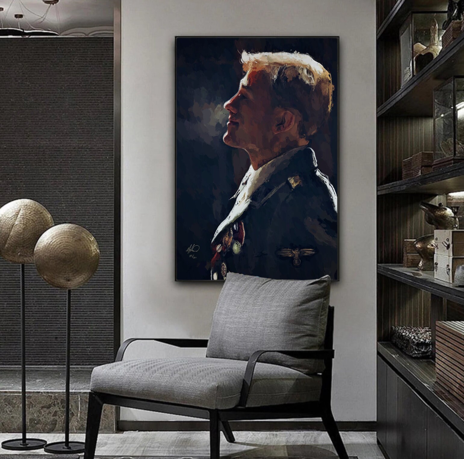 Inglourious Basterds Limited Edition Wall Art Print, Hand Drawn, Colonel Hans Landa, Film Art