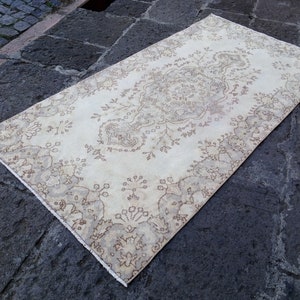 turkish vintage pastel Rug, handmade turkish rug home DECOR, AREA Wool Rug Living Room Rug, 6.5x3.4 ft Turkish rug Kitchen decor handwoven