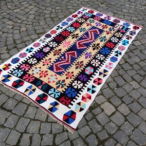 Kilim rug, turkish Kilim rug, home decor kilim rug, area kilim rug, tribal kilim rug, Anatolian handmade kilim, 5.9x3.4 ft Kilim, Kids Rug