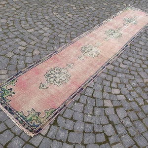 turkish runner Vintage, Long Runner Rug, cooridor runner rug, Anatolian runner Rug, area Runner rug, 11X2.1 FT Runner, handmade Runner Rug