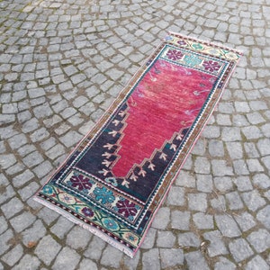 Turkish Rug, Small runner rug, vintage Rug, mini runner, Ship rug, Boho rug, 5x1.9 ft Rug, Runner rug, decor Rug