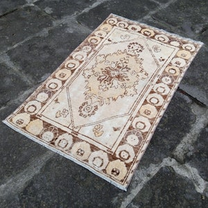 Turkish Rug vintage decor, 3.9x2.4 ft Home Decor rug Vintage, Handmade Rug decor, Area rug, wool rug, turkey Rug, Rug, entryway Rug, CARPET