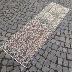Vintage turkish runner, anatolian narrow runner Rug, turkish runner hallway rug, Kitchen Rug Runner, 6.2x2 ft Runner, Handwoven Runner