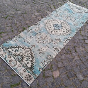 Vintage runner rug, turkish vintage runner Rug, Kitchen runner rug, hallway runner vintage, 8.2X2.6 FT Runner, Area handmade Runner rug