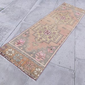Vintage turkish Runner, 9x2.5 ft kitchen runner Rug, hallway runner rug, handmade Runner rug, Pile runner RUG, Runner, Anatolian Runner RUG