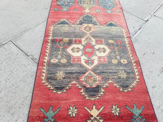 Small Vintage Turkish Rug: Handmade Kilim Anatolian Carpet (4.8x2
