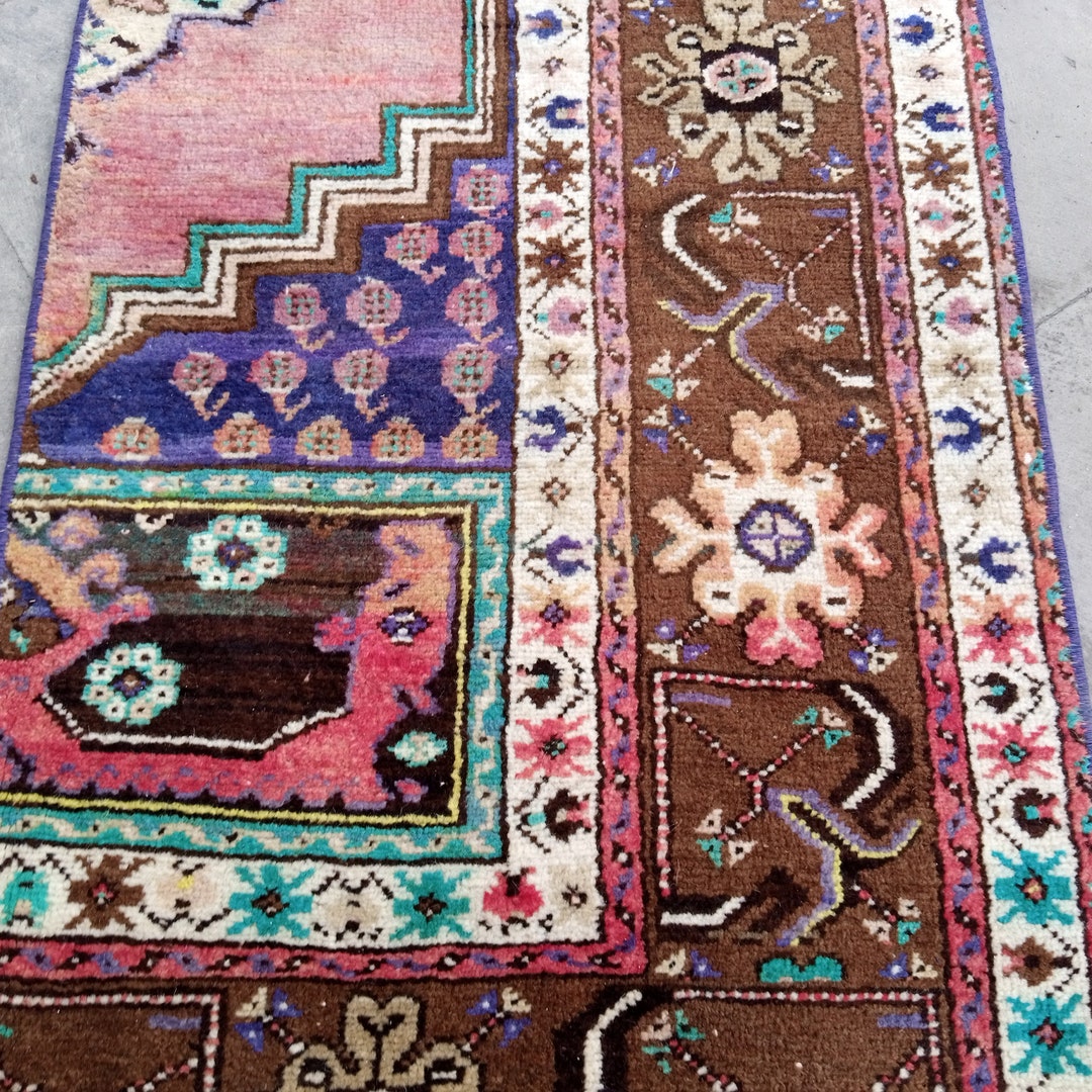 Kilim Vintage Small Blue Rug, 2.6x1.7 Ft Door Mat, Entryway Small Rug ...