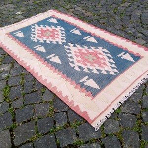 Kilim rug, Turkish kilim, area Kilim, vintage turkish kilim, Home decor kilim rug, wool Kilim rug, 4.5x2.5 ft Kilim, anatolian Kilim rug