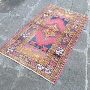 Vintage Turkish Rare Rug. 5.5x3.2 ft Vintage Living Room Handmade Rug, area RUG pastel, home decor Armenian Rug, Armenian Rug, Pink RUG