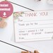 Printable Fill in the Blank Thank You Kids Thank You Card - Etsy