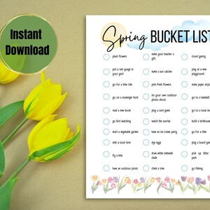 Spring Bucket List, Spring Family Activity List