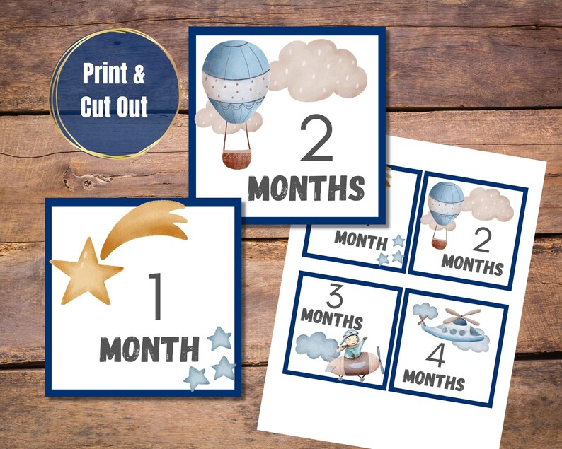 Printable Baby Milestone Cards, Baby Boy Milestone Cards - Etsy