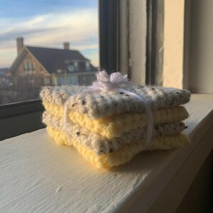 Yellow and Tan Speckled Coasters