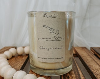 Gift for yoga teacher| Yoga gift for her| Yoga meditation candle| Soy wax candle| Yoga instructor gift| Yoga gift for her| Intention candle