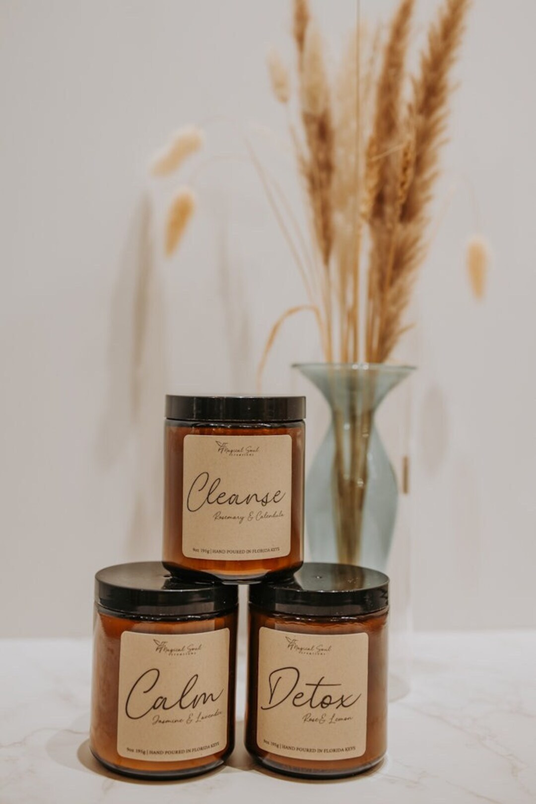 Meditation Candle Gift Set Spathemed Candles Manifestation Etsy