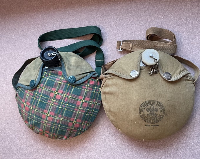 1950s Boy Scouts and Girl Scouts Canteens, Vintage Boy Scouts and Girl