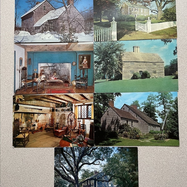 Vintage 1960s Historic Long Island Postcards, 1960s Historic Long Island Postcards, Vintage Historic Long Island Postcards