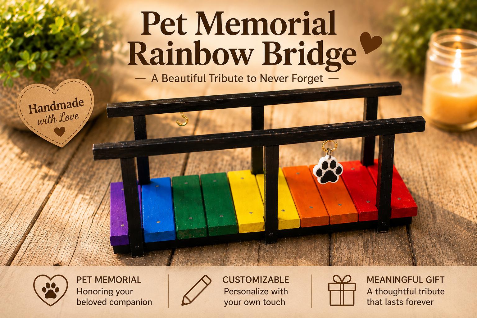 Rainbow Bridge Pet Memorial | Personalized Pet Loss Gift - Etsy