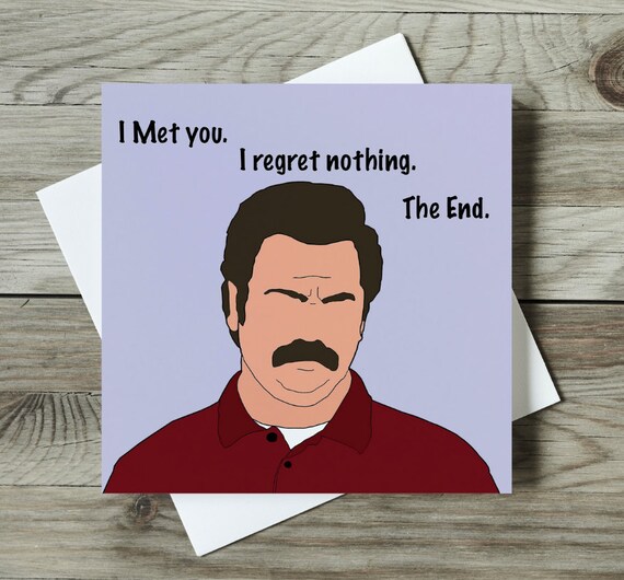Ron Swanson Birthday card| Parks and Recreation | Greeting Card | Anniversary card | Birthday card | Ron Swanson