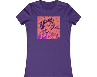 Pinup Girl Color Pop Graphic Slim Fit Tee