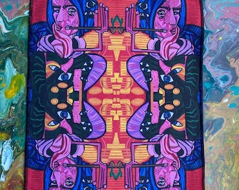 Baumwolle Patch stoffpatch Aufnäher Trippy Goa Kunst