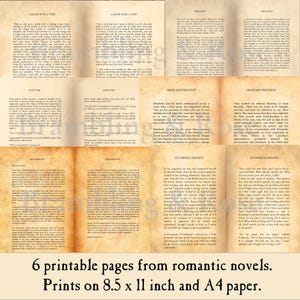 Printable Old Book Pages, Classic Romantic Novels, Love Quotes, Bookish ...