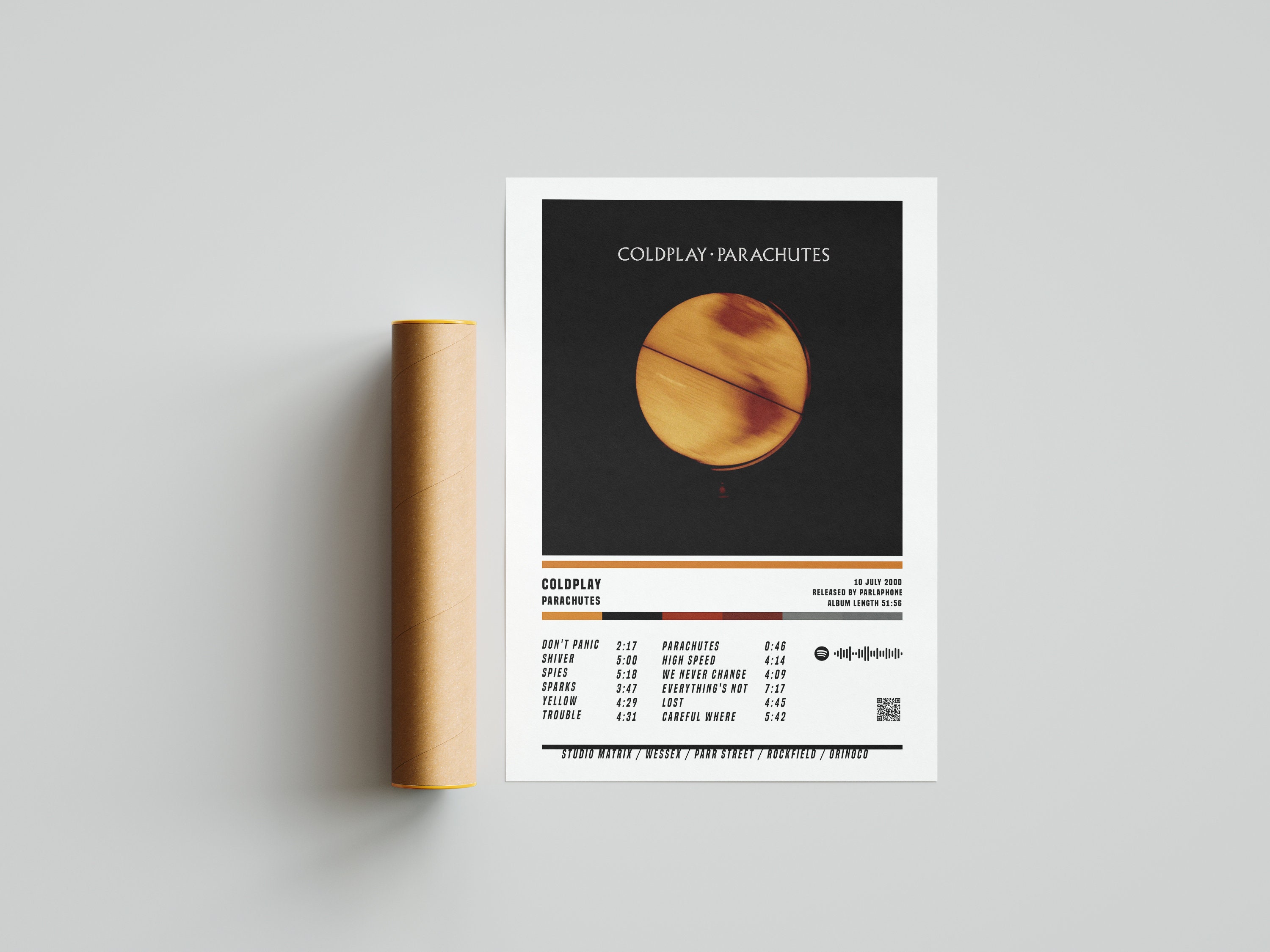 Coldplay - Coldplay Poster - Coldplay Parachutes Album Poster ...