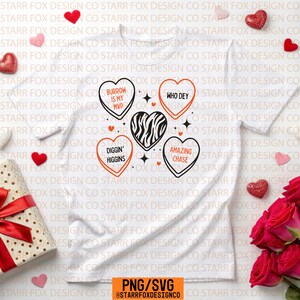 Cincinnati Football Valentine SVG and PNG - Who Dey Valentine - Bengals svg and png image 1