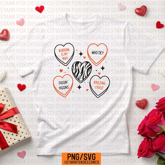 Cincinnati Football Valentine SVG and PNG - Who Dey Valentine - Bengals svg and png
