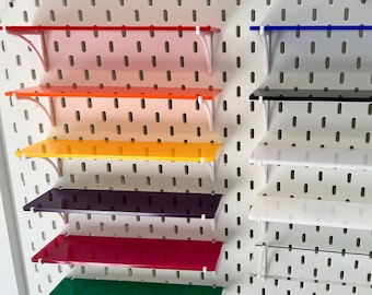 IKEA Skadis Compatible Acrylic Shelf with 3D Printed Brackets