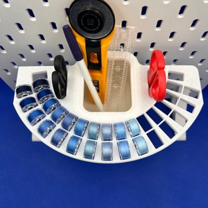 IKEA SKADIS Compatible Open-Top Storage Container extensions, bobbin holder
