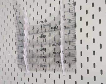 IKEA SKADIS Compatible Ruler Holder: 3D Printed PLA Pegboard Organiser