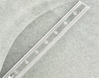 8-Inch Fabric Marking Ruler with 1/8” Holes – Sewing, Quilting, Craft Measuring Tool