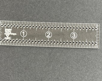 4 inch sewing ruler suitable for crafting, quilting, patchwork, pattern making.