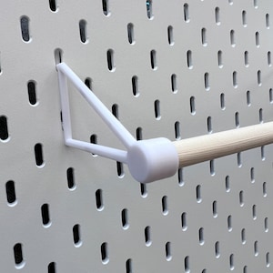 IKEA SKADIS,  Compatible kitchen roll holder, with wooden rail.
