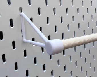 IKEA SKADIS,  Compatible kitchen roll holder, with wooden rail.