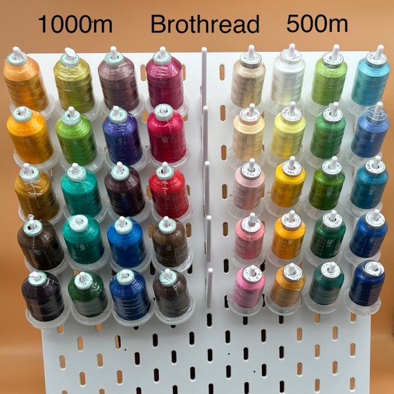 Printed some racks for organizing spools of thread : r/3Dprinting