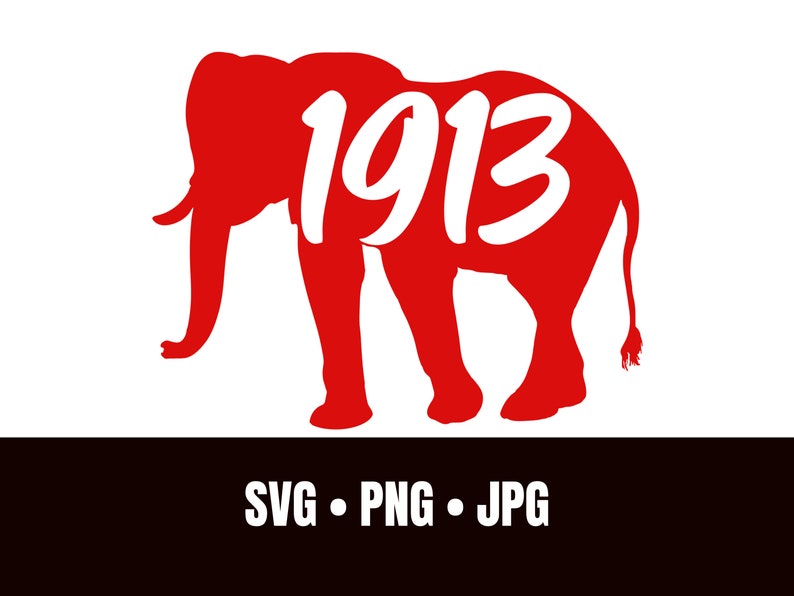 Delta Sigma Theta 1913 Elephant SVG Sorority Delta Sigma Etsy