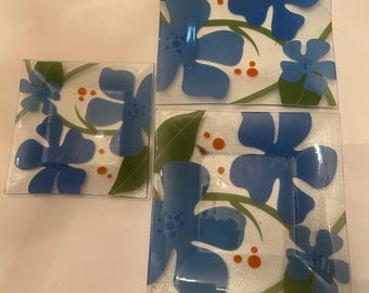 フューズドガラスのスナックサービングプレート ヴィンテージ MCM