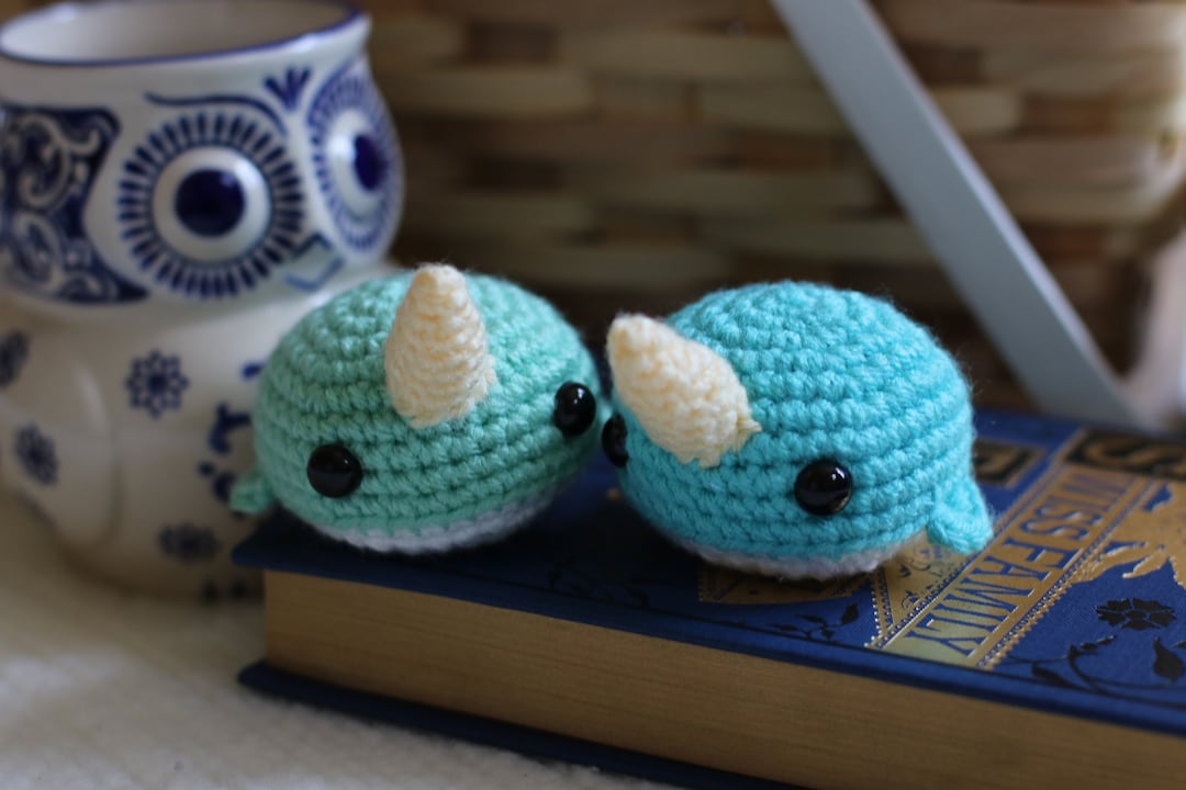 Crochet Narwhal Amigurumi Keychain Etsy